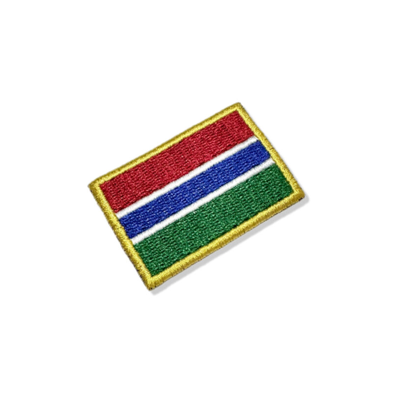 BP0196-011 Bandeira Gambia Patch Bordado 5,7x3,8cm