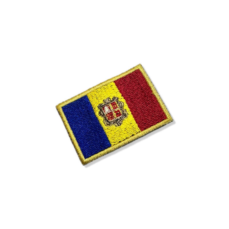 BP0198-057A Bandeira Andorra Patch Bordado 5,7x3,8cm