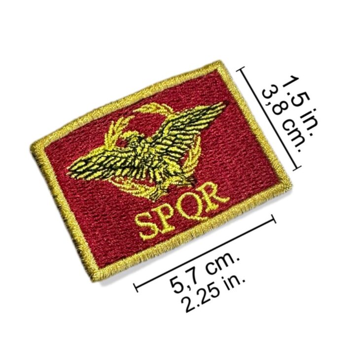 BP0234-011 Bandeira Império Romano Patch Bordado 5,7x3,8cm - Imagem 2