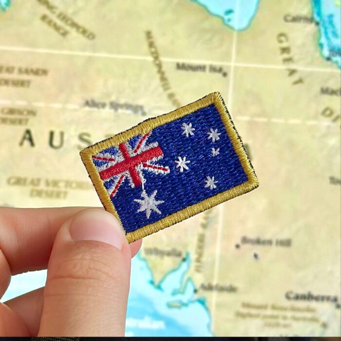 BP0007-031 Bandeira Austrália Patch Bordado 3,8x2,5cm - Imagem 3