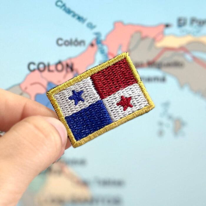BP0102-031 Bandeira Panamá Patch Bordado 3,8x2,5cm - Imagem 3