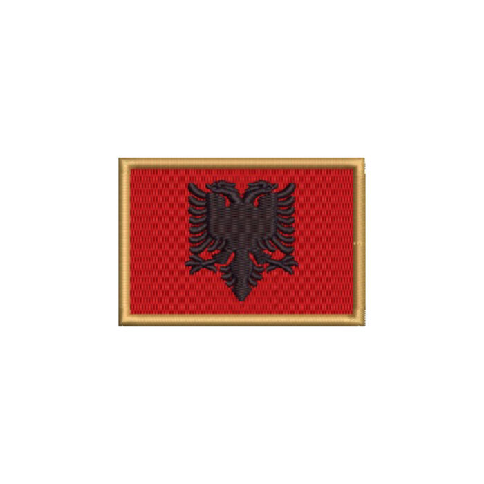 BP0221-057A Bandeira Albânia Patch Bordado 5,7x3,8cm - Imagem 9