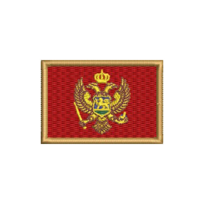 BP0243-011 Bandeira Montenegro Patch Bordado 5,7x3,8cm - Imagem 9