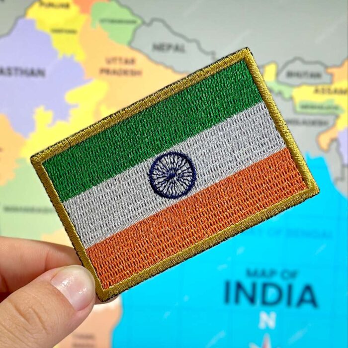 BP0191-001 Bandeira Índia Patch Bordado 7,5x5,0cm - Imagem 3