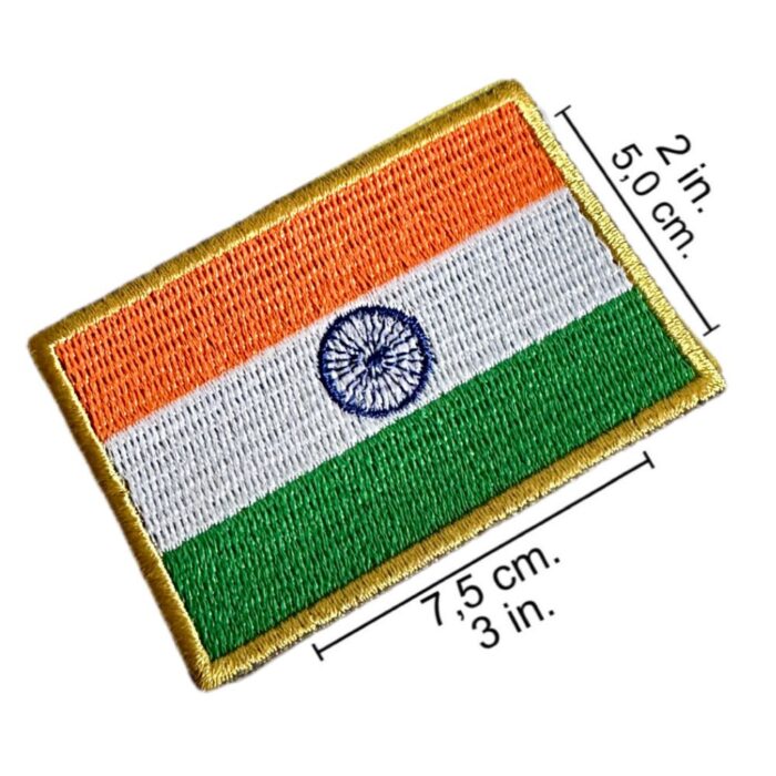 BP0191-001 Bandeira Índia Patch Bordado 7,5x5,0cm - Imagem 2