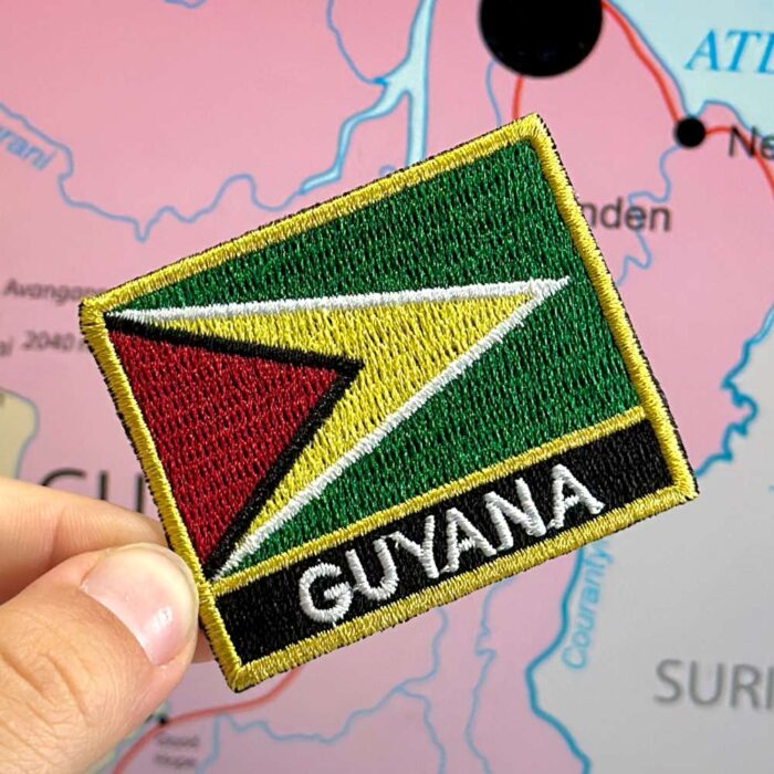 BP0224N-011 Bandeira Guiana Patch Bordado 5,7×4,8 cm - Imagem 3