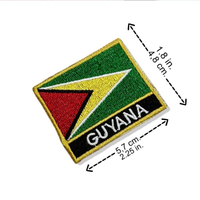 BP0224N-011 Bandeira Guiana Patch Bordado 5,7×4,8 cm - Imagem 2