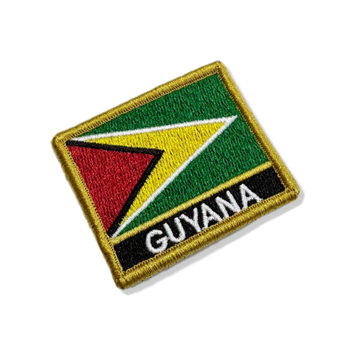 BP0224N-011 Bandeira Guiana Patch Bordado 5,7×4,8 cm - Imagem 4