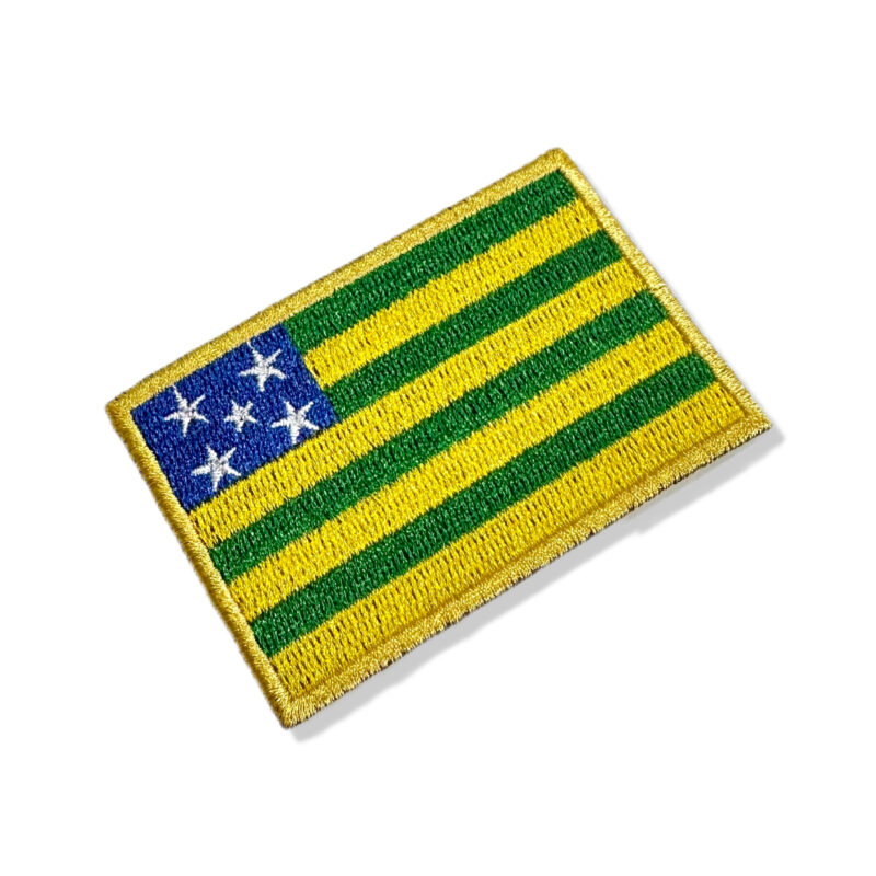 BE0172-001 Bandeira Goiás Patch Bordado 7,5x5,0cm
