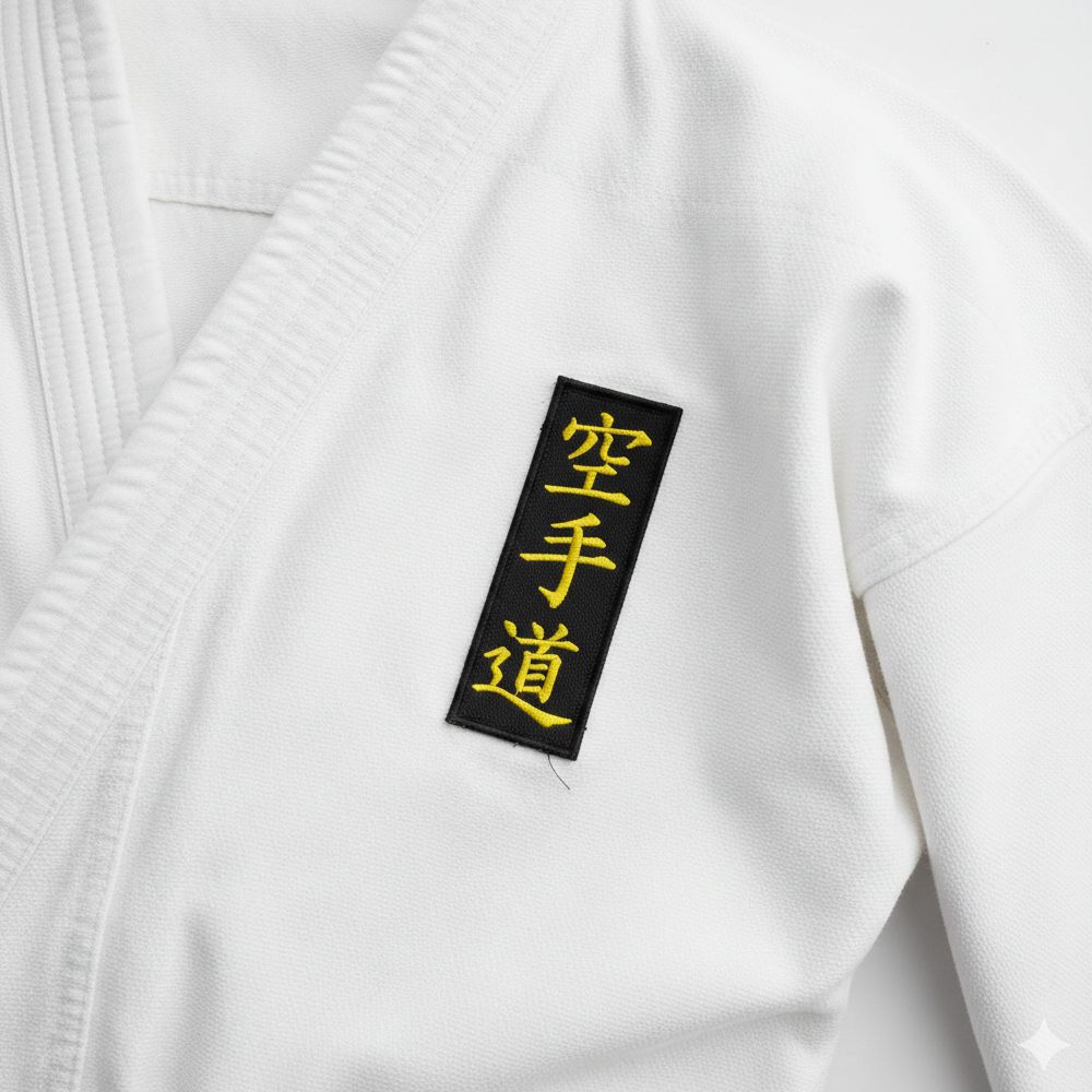AM0036-050C Kanji Karate Patch Bordado 5,0x14,4cm - Imagem 4