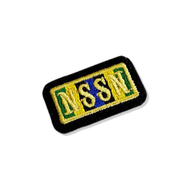 DN0514-037A Tarjeta NSSN Dourada Medalha Nacionaes Patch Bordado 3,7x1,5cm