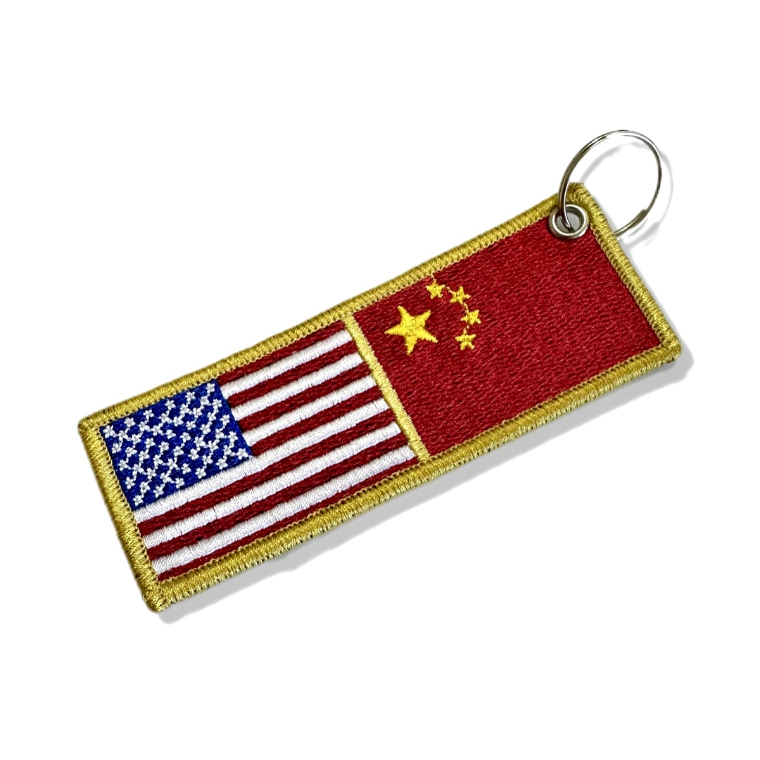 BP0055-0195-011 Bandeira USA China Patch Bordado 11x3,8cm - Imagem 5