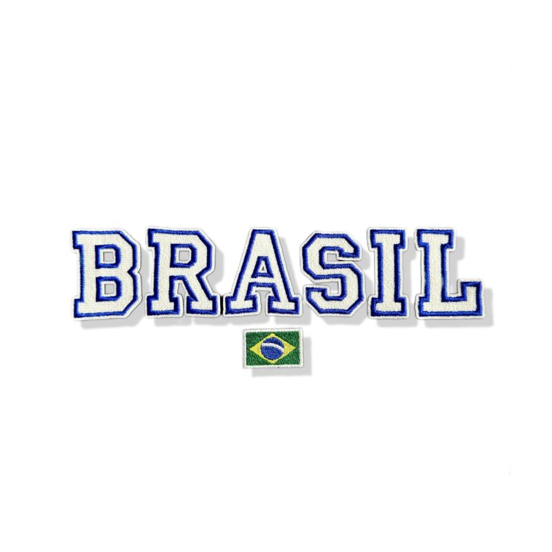 AP0001-060A Letras Brasil Copa do Mundo Bandeira Bordado 26x6cm