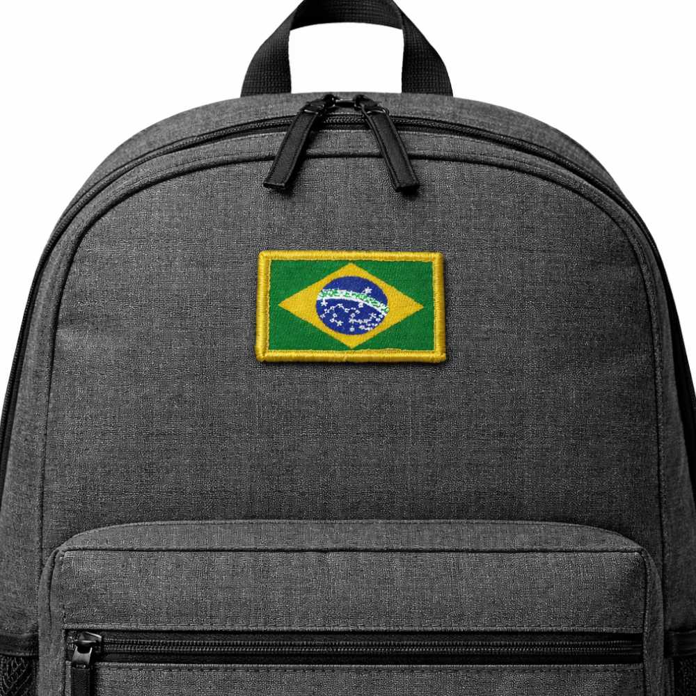 BP0403-011 Bandeira Brasil Patch Bordado 5,7x3,8cm - Imagem 5