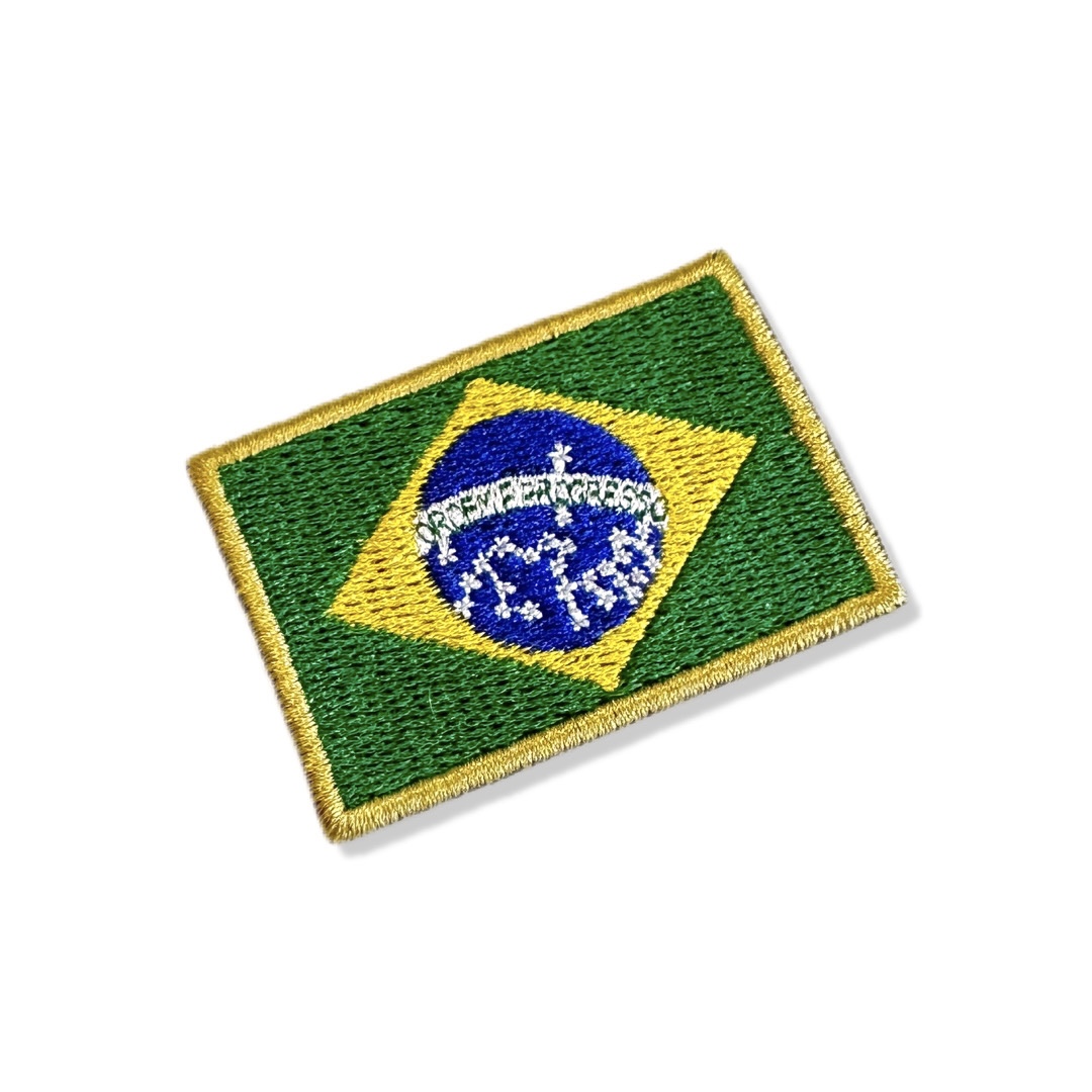 BP0403-011 Bandeira Brasil Patch Bordado 5,7x3,8cm