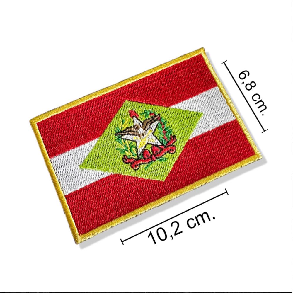 BE0168-021 Santa Catarina Patch Bordado 10,2x6,8cm - Imagem 2