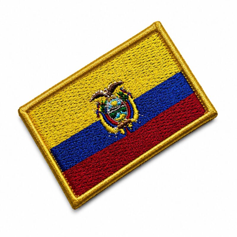 BP0048-011 Bandeira Equador Patch Bordado 5,7x3,8cm