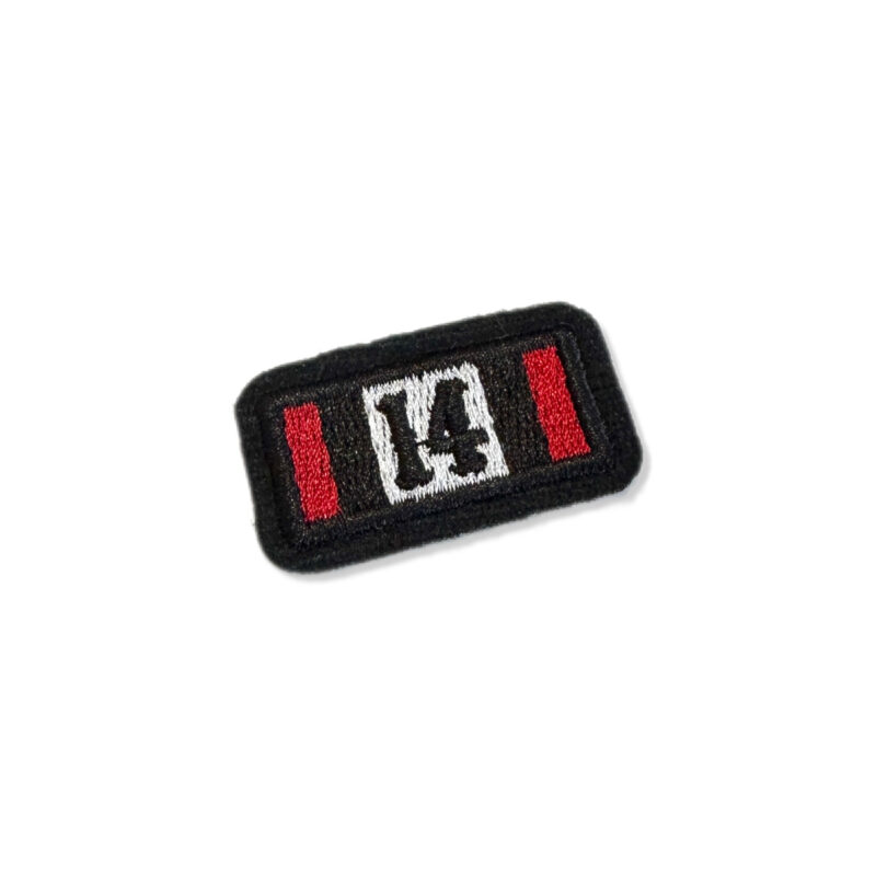 DN0516-037A Tarjeta 14 Nacionaes Patch Bordado 3,7x1,5cm