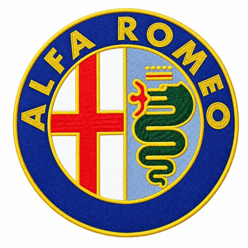 CAR044-280A Patch Bordado Alfa Romeo Grande Costas 28cm