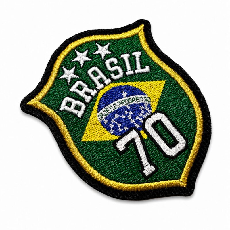 TBR091-070A Brasil Patch Copa Do Mundo 1970 Vintage Bordado Coleção