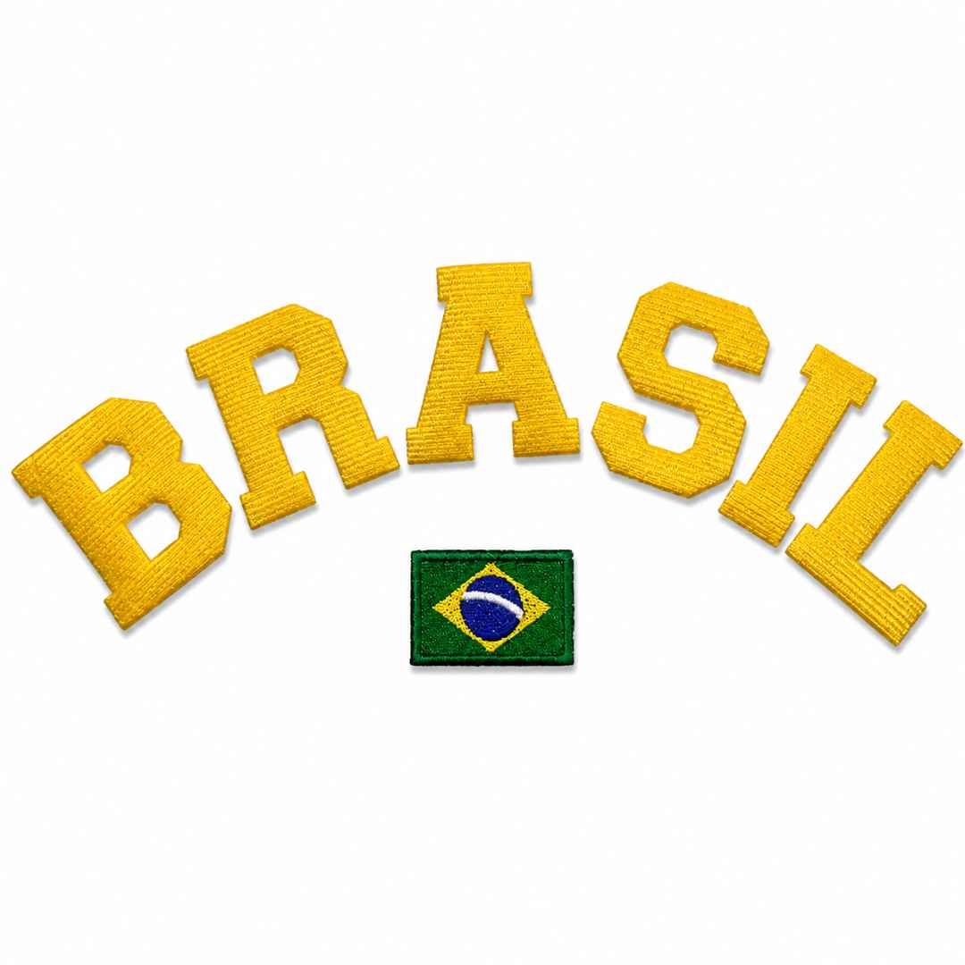 LN003-055A Patch Brasil em Tecido Termo Adesivo 25,5x 5,5cm - Imagem 3