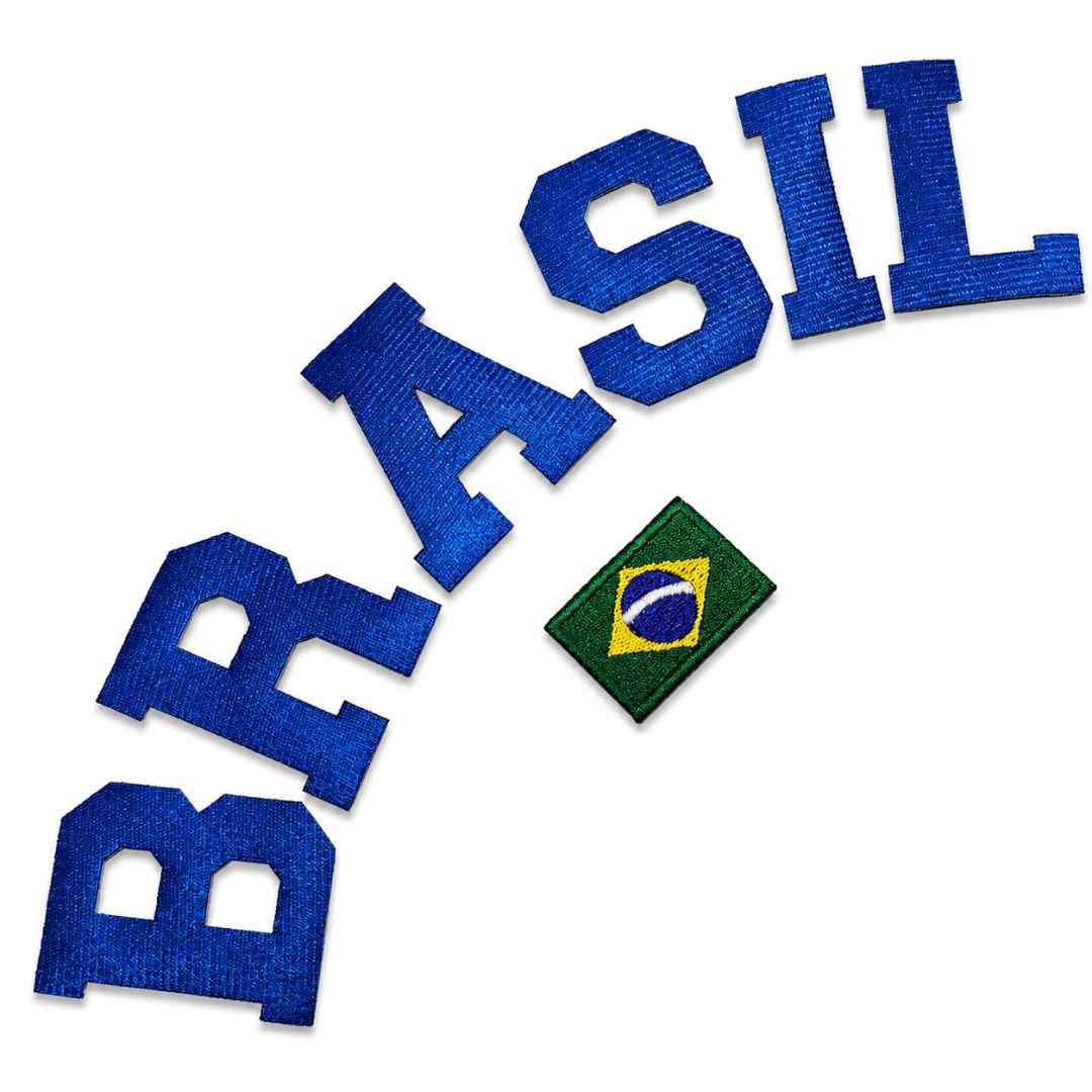 LN003-055A Patch Brasil em Tecido Termo Adesivo 25,5x 5,5cm - Imagem 7