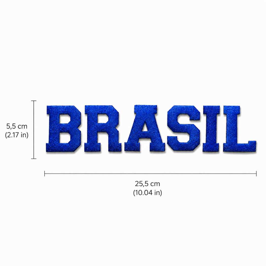 LN003-055A Patch Brasil em Tecido Termo Adesivo 25,5x 5,5cm - Imagem 10
