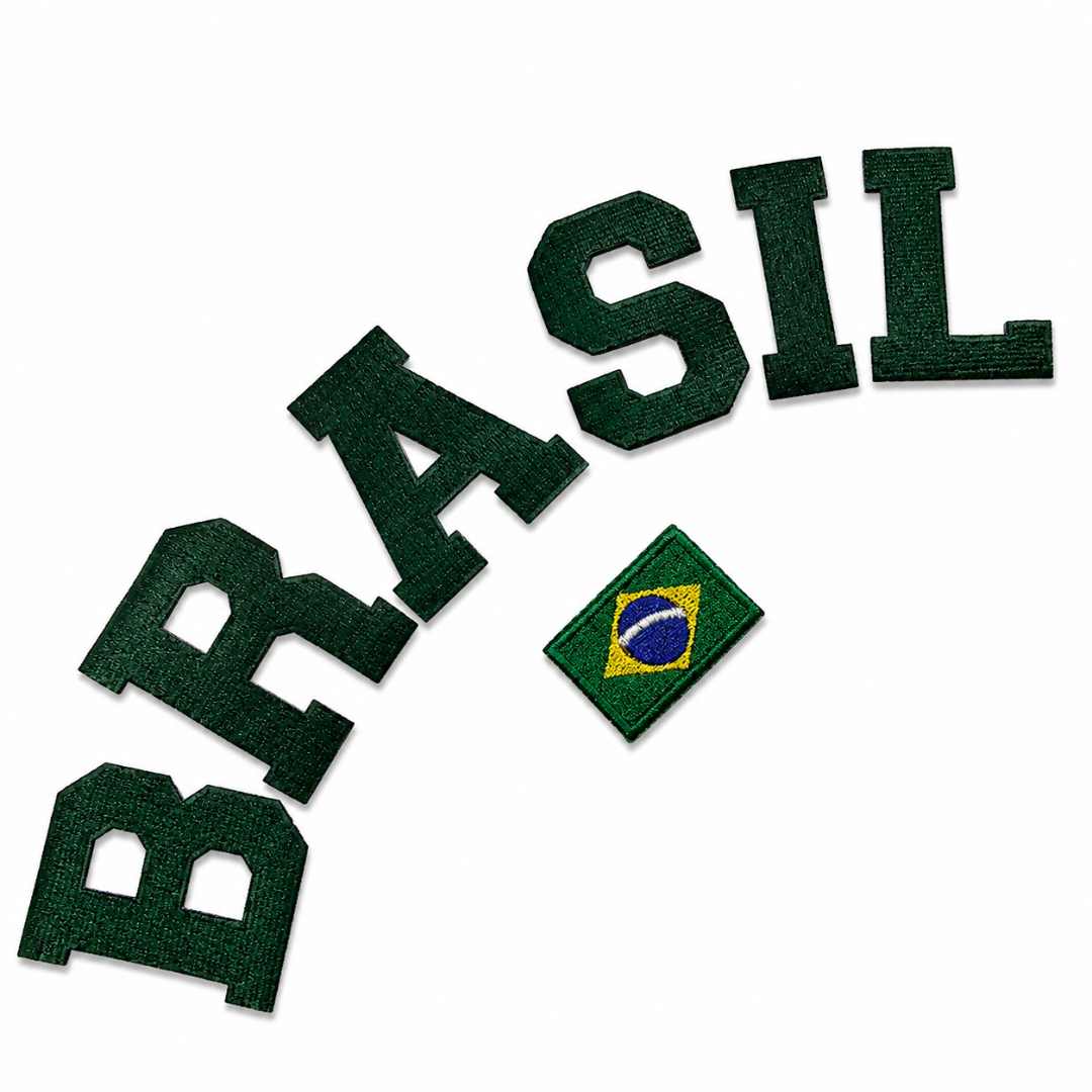 LN003-055A Patch Brasil em Tecido Termo Adesivo 25,5x 5,5cm - Imagem 12