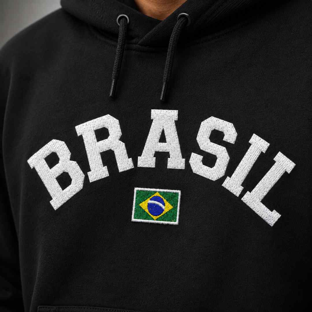 LN003-055A Patch Brasil em Tecido Termo Adesivo 25,5x 5,5cm - Imagem 4
