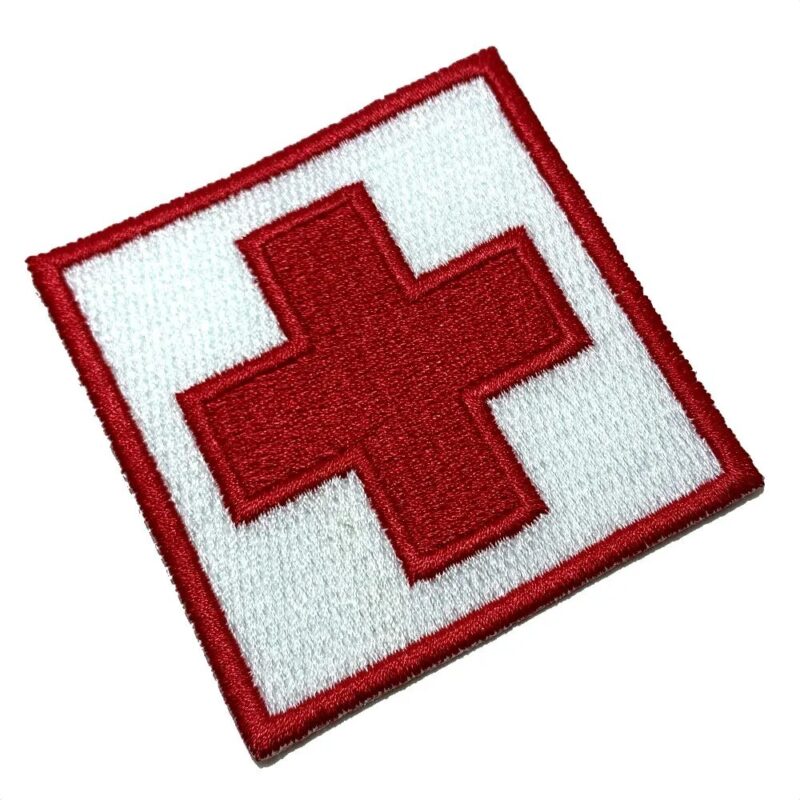 M0049T01 Cruz Vermelha Patch Bordado 6,80x6,80cm