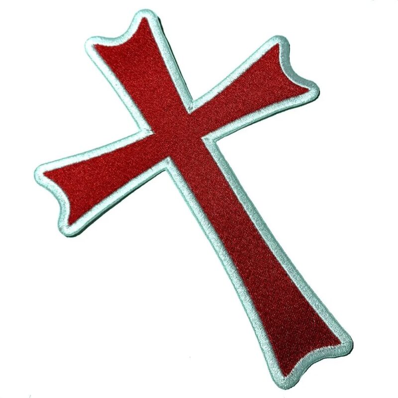 M0051T41 M0051T41 Cruz Cristo Cavaleiros Bordado Termo adesivo 14,8x20cm