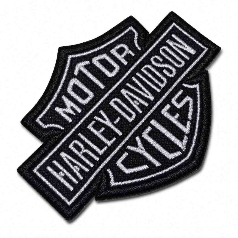 MOT015-090B Harley Davidson Patch Bordado Motoqueiro 8,7x7cm