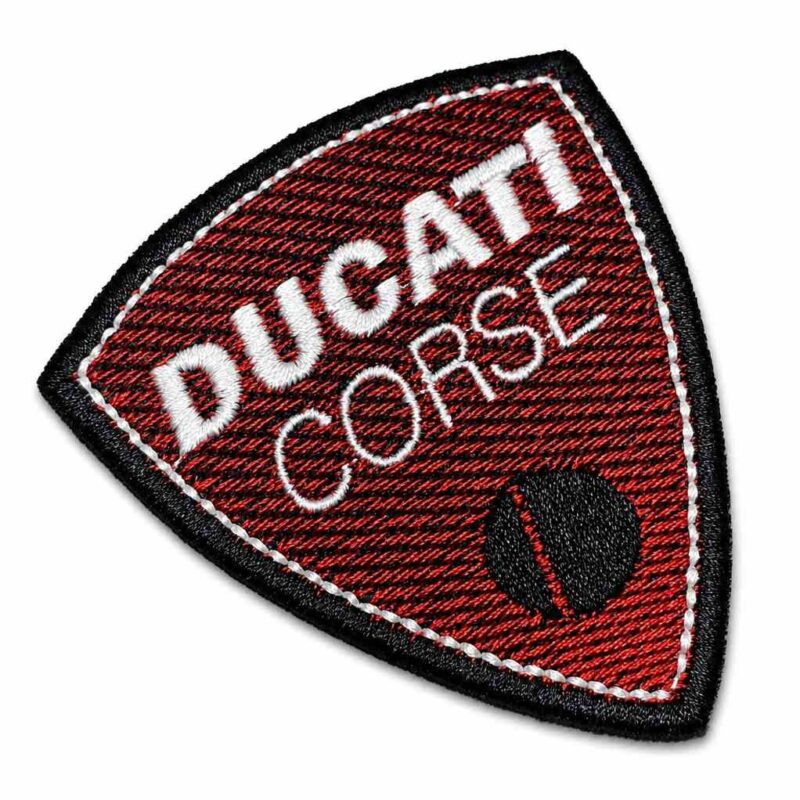 MOT100-075A Ducati Corse Patch Bordado Moto 7,5x8,4cm
