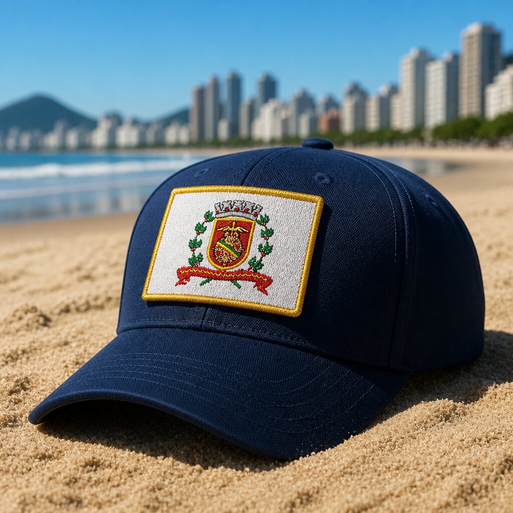 BC0017-075A Brasão de Santos Patch Bordado 7,5x5cm - Imagem 2