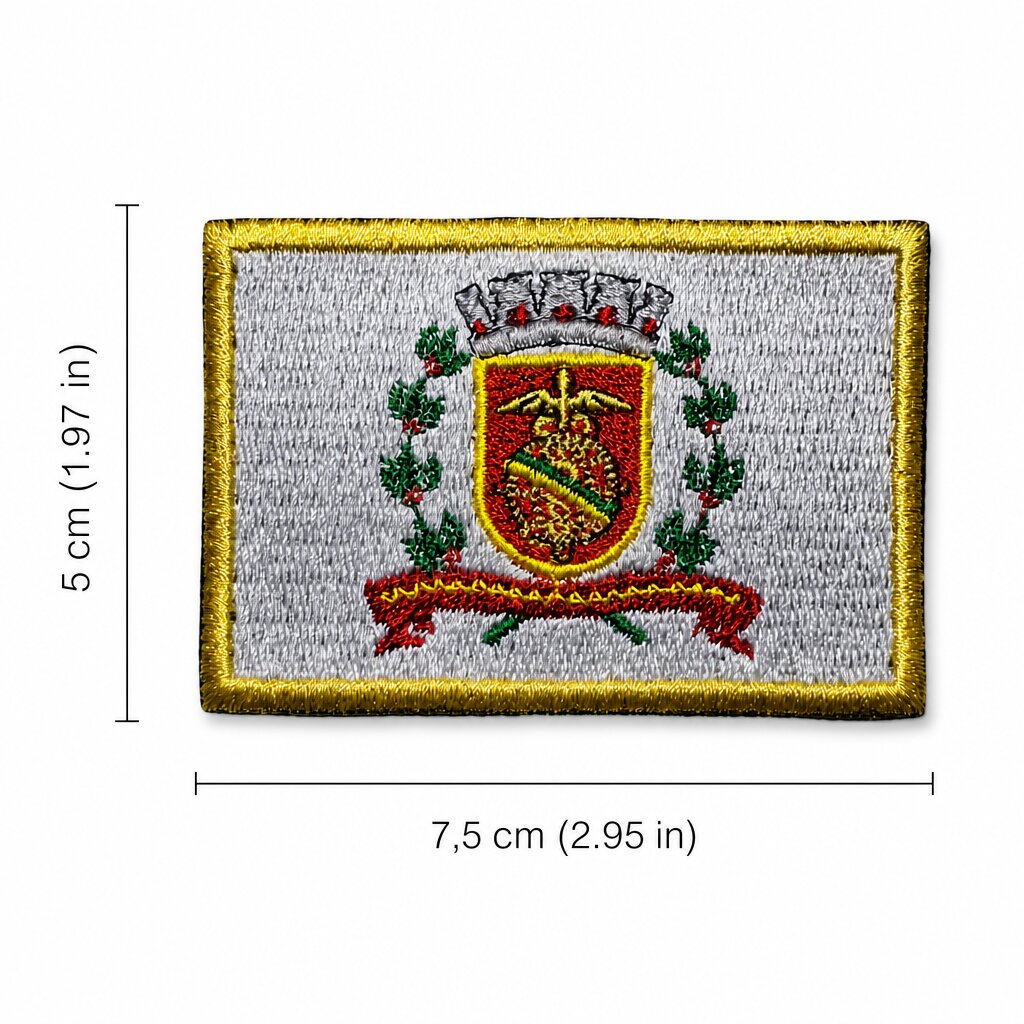 BC0017-075A Brasão de Santos Patch Bordado 7,5x5cm - Imagem 3