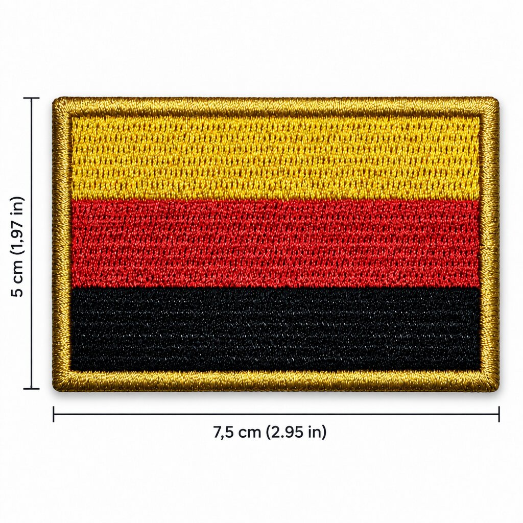 BP0081-075A Bandeira Alemanha Patch Bordado 7,5x5cm - Imagem 7