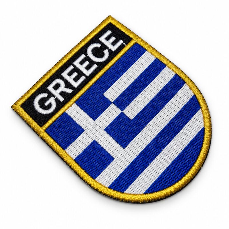 BP0232E-068A Bandeira Grécia Patch Bordado 6,8x8cm