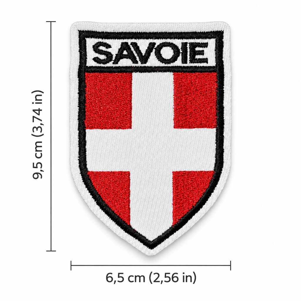 EP0001-068A Escudo Sabóia França Patch Bordado 6,5x9,5cm - Imagem 3