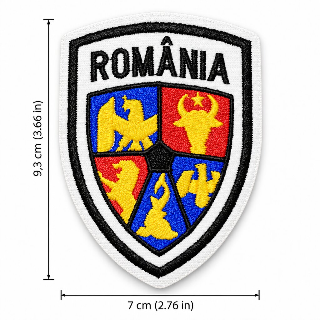 EP0005-072A Escudo Romênia Patch Bordado 7x9,3cm - Imagem 5