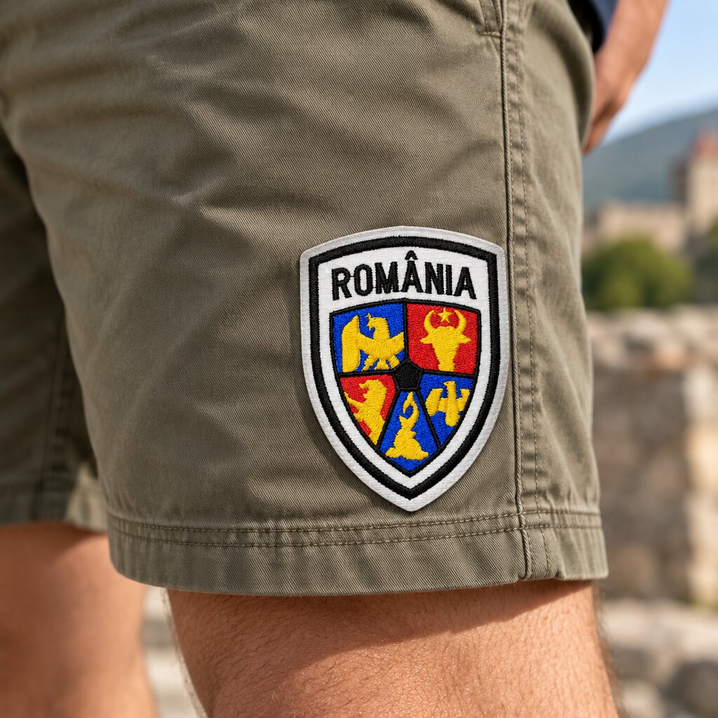 EP0005-072A Escudo Romênia Patch Bordado 7x9,3cm - Imagem 4