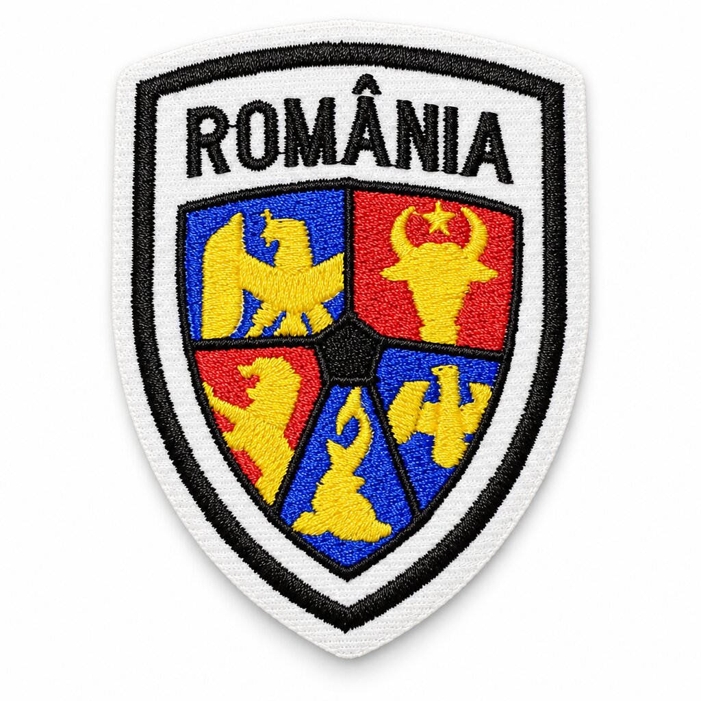 EP0005-072A Escudo Romênia Patch Bordado 7x9,3cm - Imagem 3