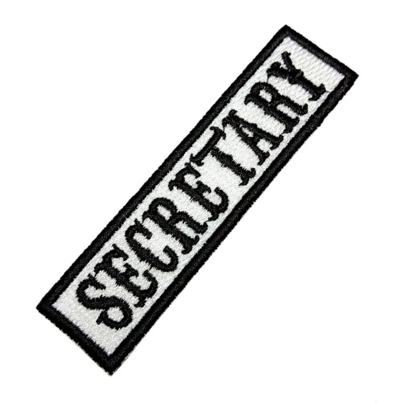 NT0514T Secretary Patch Bordado Título Para Colete 10x2,5cm