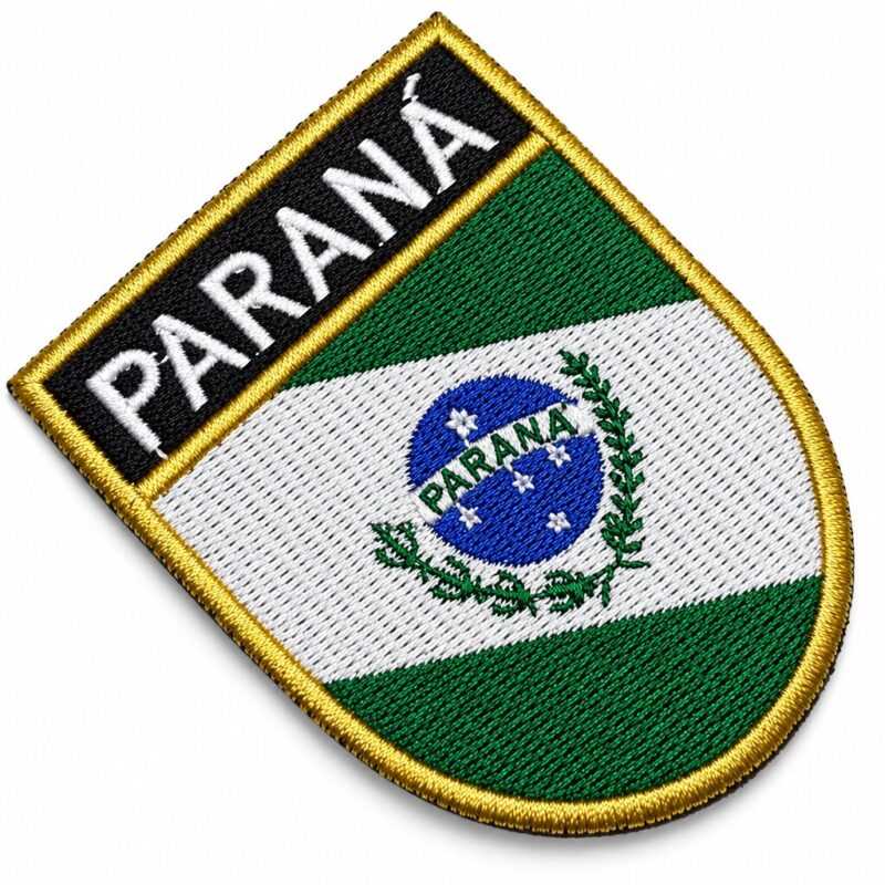 BE0174E-068A Bandeira Paraná Patch Bordado 6,8x8cm