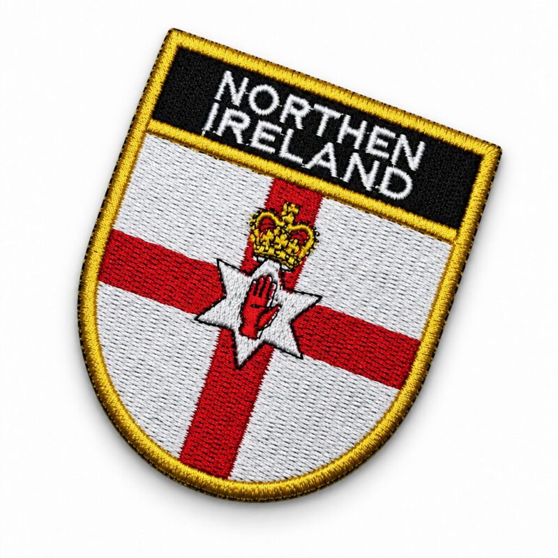 BP0214E-068A Irlanda do Norte Patch Bordado 6,8x8cm