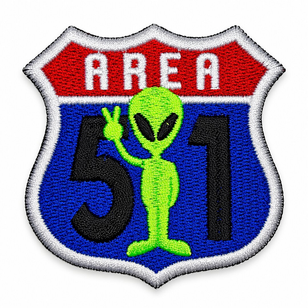 M0136-068A Alien Área 51 Patch Bordado 7x7cm - Imagem 4