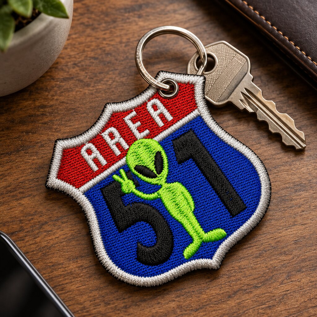 M0136-068A Alien Área 51 Patch Bordado 7x7cm - Imagem 7