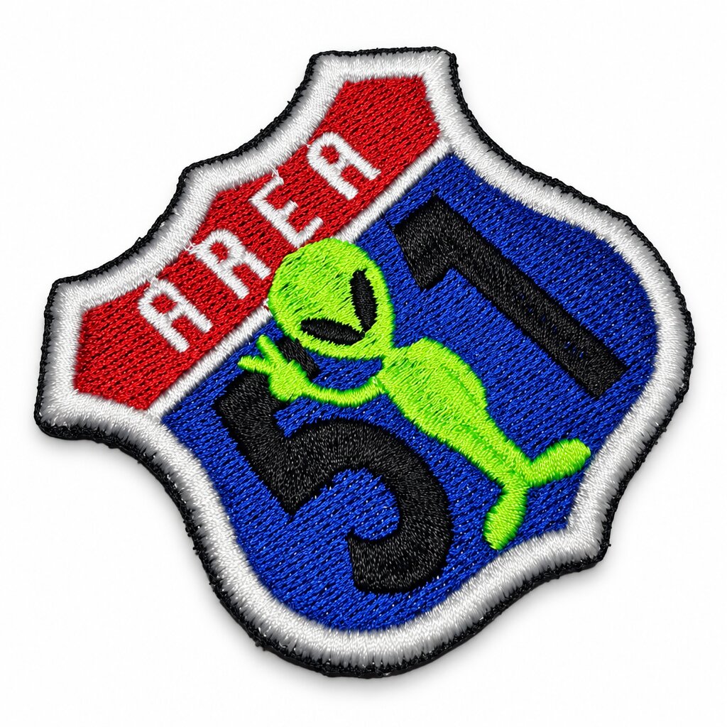M0136-068A Alien Área 51 Patch Bordado 7x7cm - Imagem 8