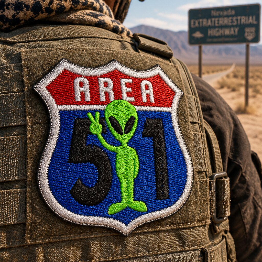 M0136-068A Alien Área 51 Patch Bordado 7x7cm - Imagem 9
