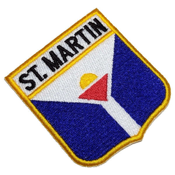 Bandeira St. Martin BEIN058 Patch Bordado para Farda Jaqueta