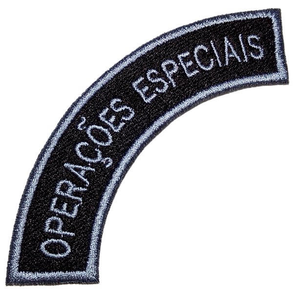 Patch Bordado Operações Especiais Preto, Almox Militar